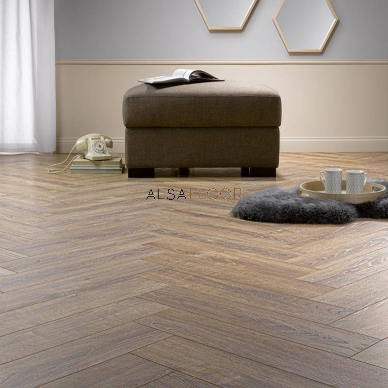 Ламинат "Alsafloor" Herringbone Дуб Балеарский (640*143*12 мм) — купить в Екатеринбурге